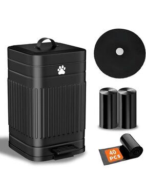 Outdoor Dog Poop Trash Can - 5L Small Waste Bin with Lid, Portable & Durable